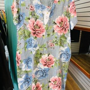 NWT Floral Button-Down Dress